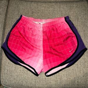 Pink and Purple Nike Dri-Fit Tempo Shorts